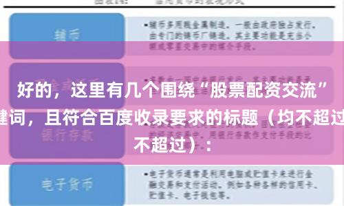 好的，这里有几个围绕“股票配资交流”关键词，且符合百度收录要求的标题（均不超过）：
